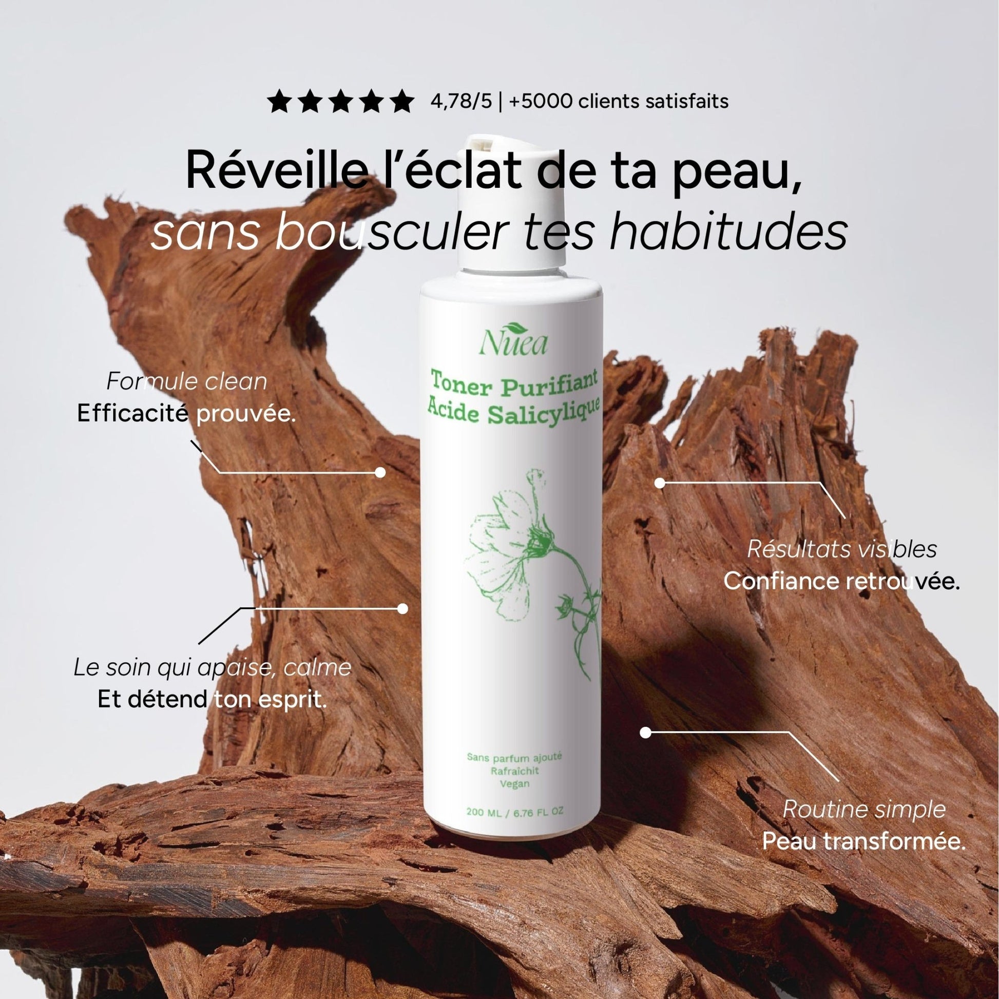 Toner Purifiant Acide Salicylique & Plantes - Nuea Skin