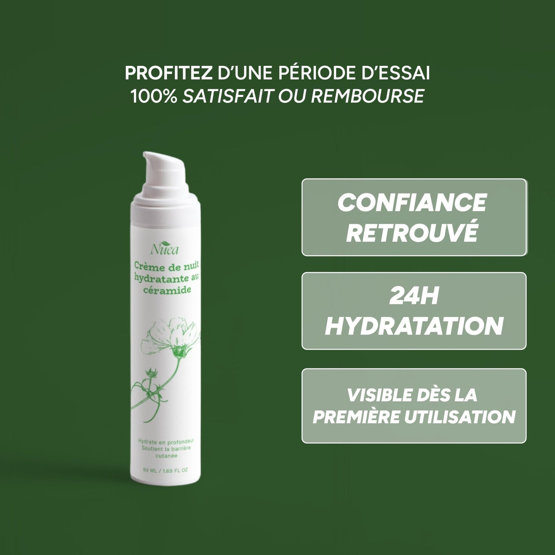 Crème de Nuit Hydratante au Céramide - Nuea Skin